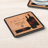 Flessen van wijn - op maat gesneden bier onderzetter (Linkerzijde)