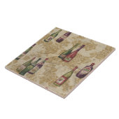 Flessen van wijn uit keramische tegels tegeltje (Zijkant)