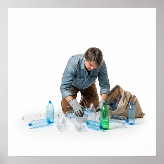 Flessen voor Recycling Design Poster (Voorkant)