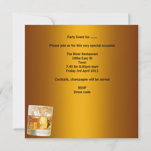 Flessen voor vrijgezellenfeest drankjes kaart (Achterkant)