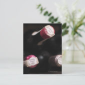 Flessen wijn, close-up, Zweden. Briefkaart (Staand voorkant)