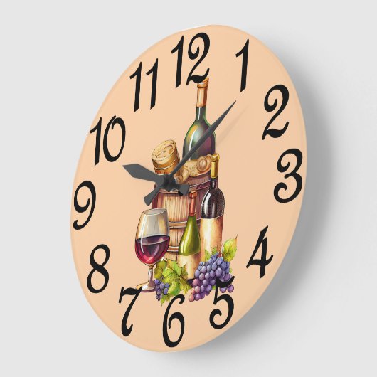 Flessen wijn grote klok (Hoek)