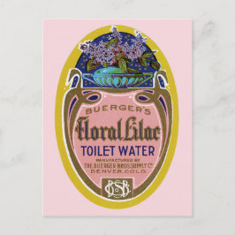 flessenetiket voor Lila toiletwater Briefkaart