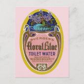  flessenetiket voor Lila toiletwater Briefkaart (Voorkant)