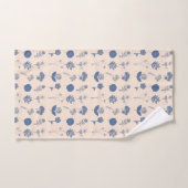  flessenillustratiepatroon blauw bad handdoek (Handdoek)