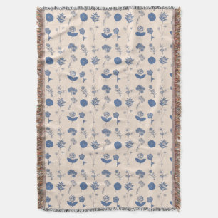  flessenillustratiepatroon blauw deken