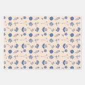 flessenillustratiepatroon blauw inpakpapier vel (Voorkant 2)