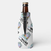 FLessenKOELER - Het leven is kort. DRINK. Flesjeskoeler (Fles Achterkant)