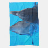flessenneus dolfijn vis zee onder water theedoek (Verticaal)