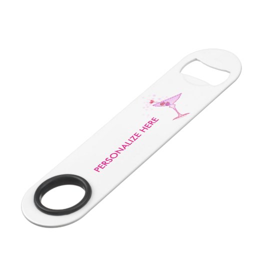 FLessenopener - ROZE MARTINI Speed Flessenopener (Voorkant Gekanteld)