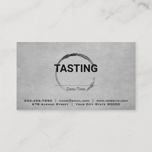 Flessenopener | wijnvlek visitekaartje (Achterkant)