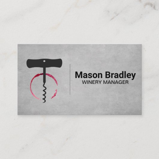 Flessenopener | wijnvlek visitekaartje (Voorkant)