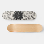  flessenpatroon en monogram persoonlijk skateboard (Horizontaal)