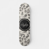  flessenpatroon en monogram persoonlijk skateboard (Voorkant)