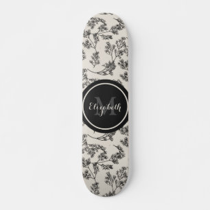  flessenpatroon en monogram persoonlijk skateboard