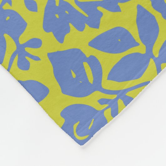  flessenpatroon in Limoen en blauw Fleece Deken (Hoek)