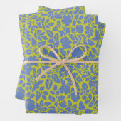 flessenpatroon in Limoen en blauw Inpakpapier Vel (In situ)