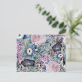 flessenpatroon lavender briefkaart (Staand voorkant)