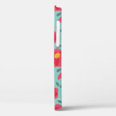 flessenpatroon met roze petroleumether Case-Mate iPhone case (Achterkant / Links)