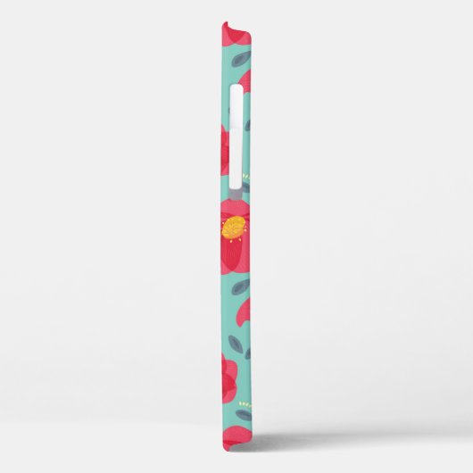  flessenpatroon met roze petroleumether Case-Mate iPhone case (Achterkant / Links)