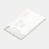 flessenpatroon met roze Waterverf Roos Post-it® Notes (Schuin)
