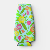 flessenpatroon op Aqua Blue Flesjeskoeler (Voorkant)