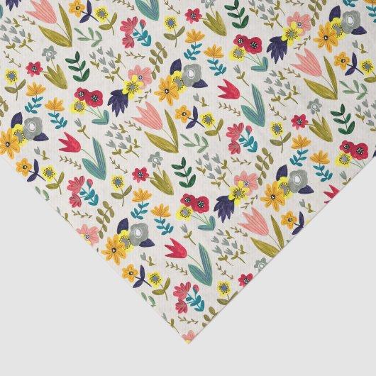  flessenpatroon van Floral Spring Tissuepapier (Detail)