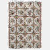 flessenpatroon van Floral Terracotta Deken (Voorkant Verticaal)