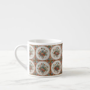 flessenpatroon van Floral Terracotta Espresso Kop