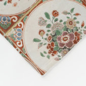  flessenpatroon van Floral Terracotta Fleece Deken (Hoek)