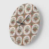  flessenpatroon van Floral Terracotta Grote Klok (Hoek)