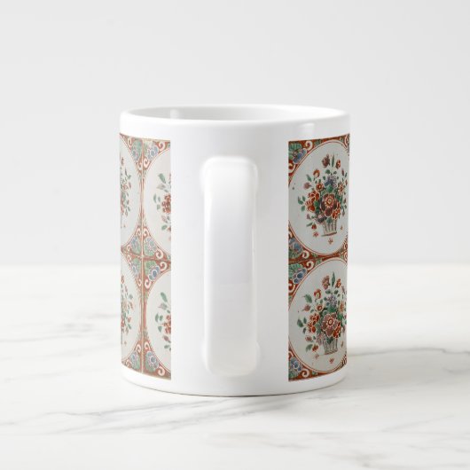  flessenpatroon van Floral Terracotta Grote Koffiekop (Achterkant)