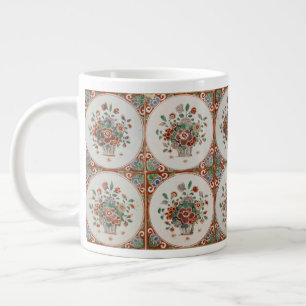 flessenpatroon van Floral Terracotta Grote Koffiekop