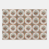  flessenpatroon van Floral Terracotta Inpakpapier Vel (Voorkant)