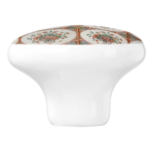  flessenpatroon van Floral Terracotta Keramische Knop (Zijkant)