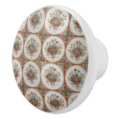  flessenpatroon van Floral Terracotta Keramische Knop (Rechts)