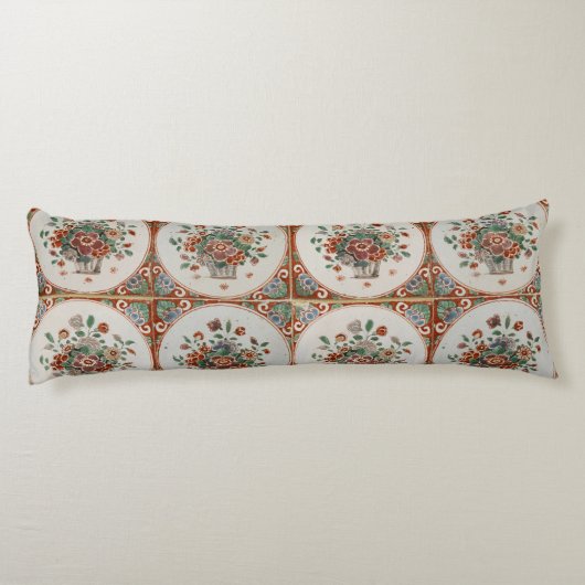  flessenpatroon van Floral Terracotta Lichaamskussen (Achterkant)
