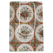  flessenpatroon van Floral Terracotta Medium Cadeauzakje (Achterkant)