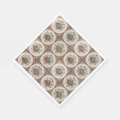 flessenpatroon van Floral Terracotta Servet (Hoek)