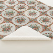  flessenpatroon van Floral Terracotta Sherpa Deken (3/4)