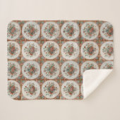  flessenpatroon van Floral Terracotta Sherpa Deken (Voorkant (horizontaal))