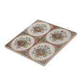  flessenpatroon van Floral Terracotta Tegeltje (Zijkant)