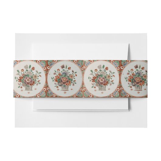 flessenpatroon van Floral Terracotta Uitnodigingen Wikkel (Voorkant Voorbeeld)