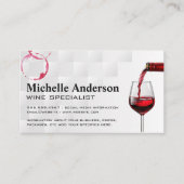 flessenschenking | Rood glas wijn Visitekaartje (Voorkant)