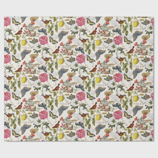 flessenvlinderkafelpapier cadeaupapier (Vlak)