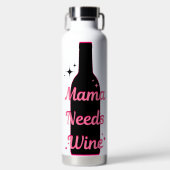 Flessenvormig grafisch ontwerp Roze Mama heeft wij Waterfles (Voorkant)