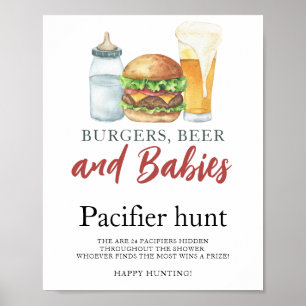 Flesvoeding & Fleszoeker baby shower spel Poster