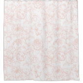 flesvormig Roos Douchegordijn (Voorkant)