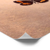 flesvormige vlinders roestroze poster (Hoek)