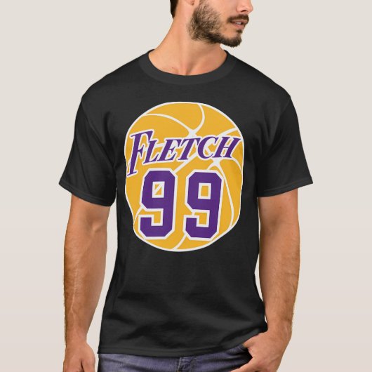 Fletch 99 Basketbal - La Lakers Style T-shirt (Voorkant)